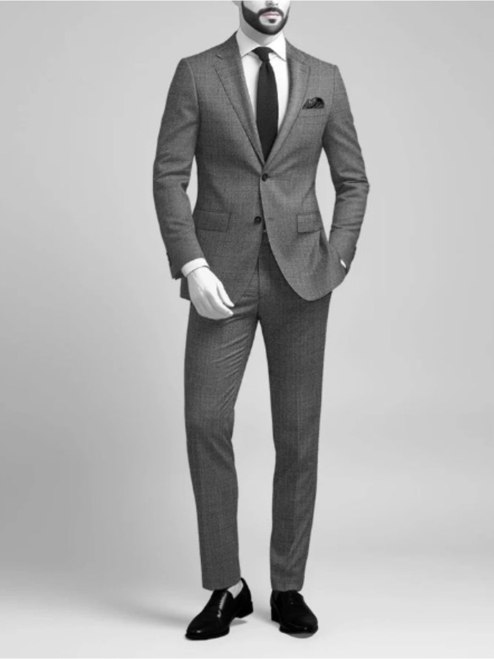 Men's Slim Fit Gray Two-Piece Suit